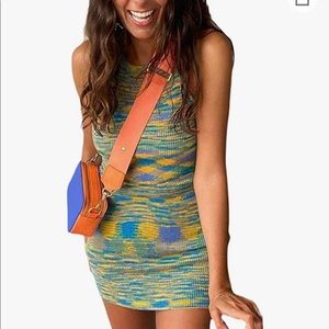 space dye mini dress
